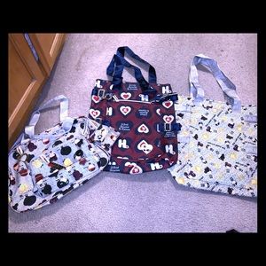 3 tote bags 1 make up bag